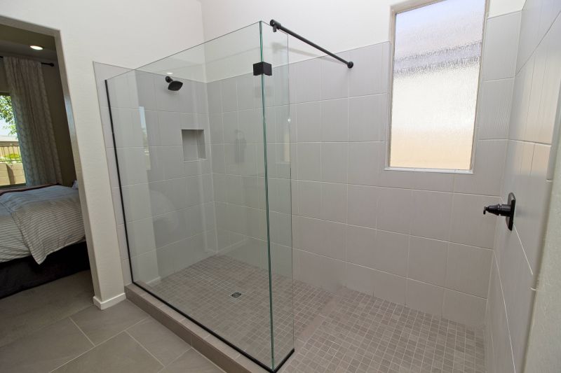 Contemporary Shower with Bench
